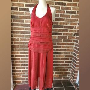 Sangria Burgundy Dress T Length